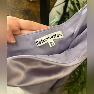 Reformation dress “Joana” silk in color purple